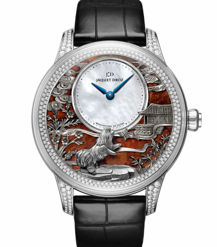 jaquet-droz-petite-heure-minute-relief-dog-white-gold