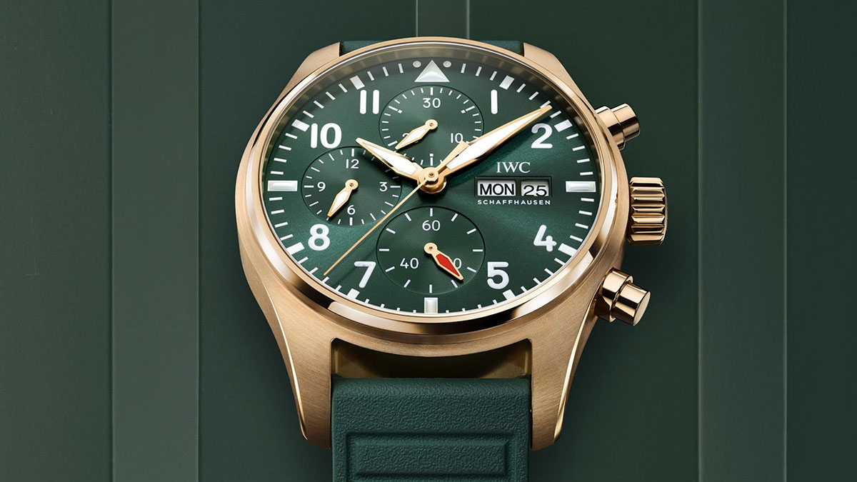 IWC Pilot’s Watch Chronograph 41 5N Gold & Green Dial 