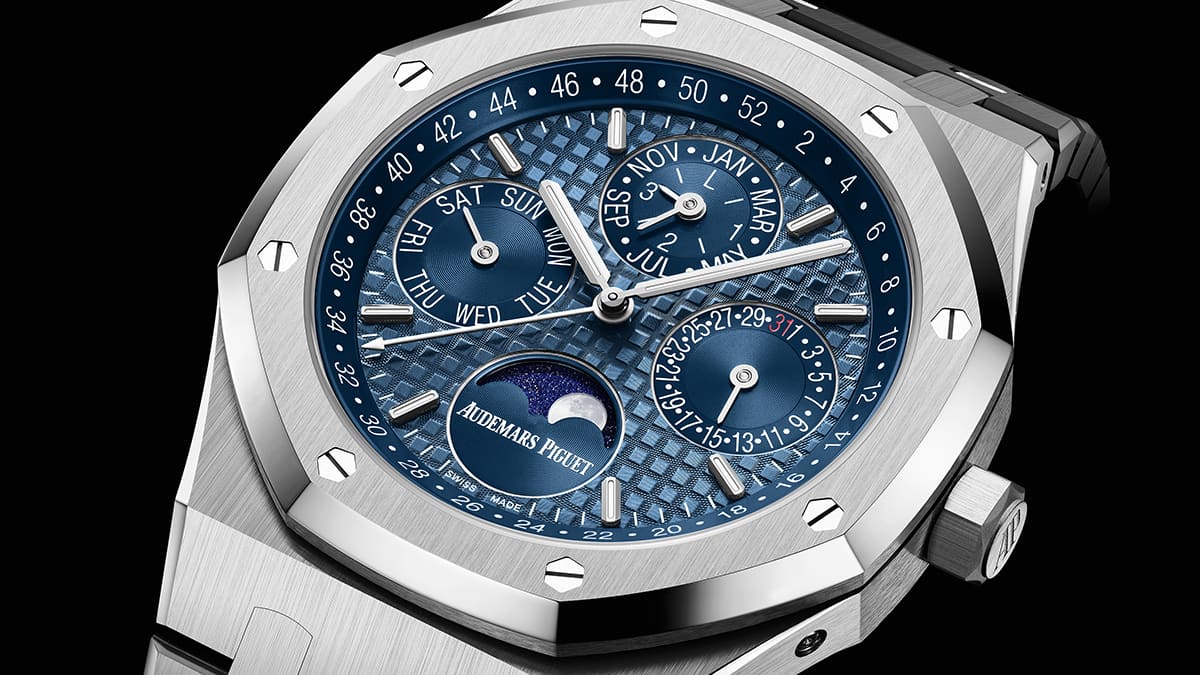 Yeni Mavi Kadranlı Audemars Piguet Royal Oak Perpetual Calendar