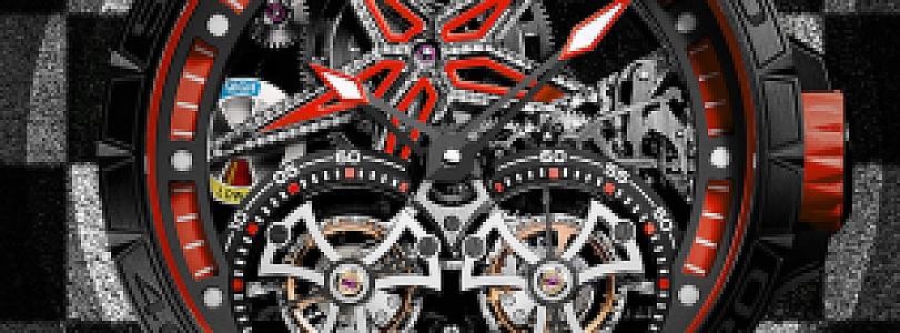 Roger Dubuis Excalibur Spider Pirelli Flying Double Tourbillon Ref. RDDBEX0657