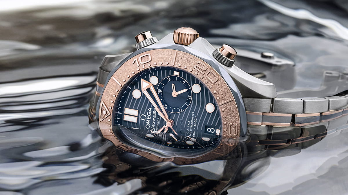 Omega Seamaster Diver 300M Chronograph Gold Titanium and Tantalum