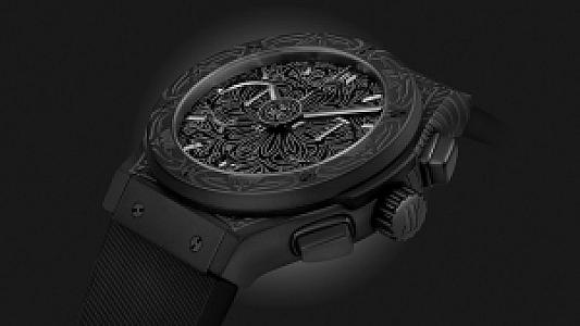 Hublot x Shepard Fairey Classic Fusion Aerofusion Chronograph All Black