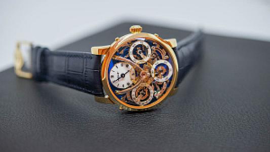 MB&F Legacy Machine Perpetual 18K Yellow Gold Blue Dial