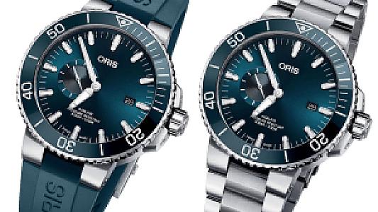 Oris Aquis Small Second Date Blue Dial