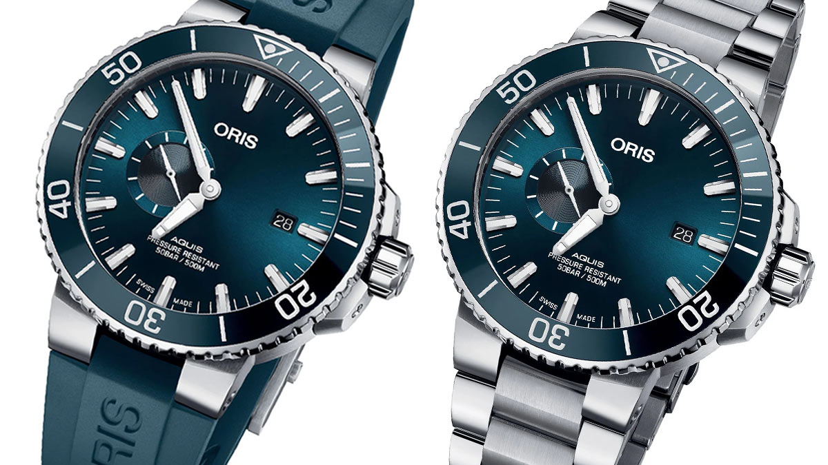 Oris Aquis Small Second Date Blue Dial